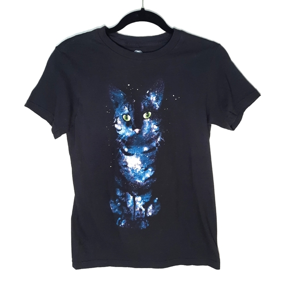 Hybrid Threads | Galaxy Cat T-shirt, Small (Unisex) - Picture 1 of 4